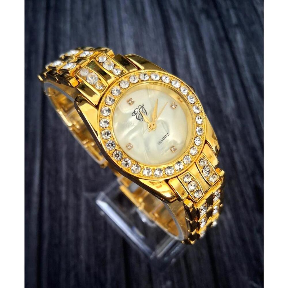 Rare Vintage Elizabeth Taylor Diamond Mother Of Pearl‎ Watch